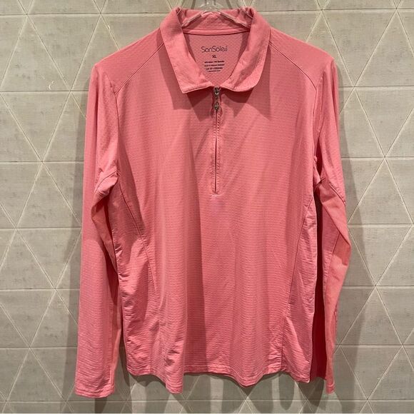 San Soleil UV 50+ Cooling Long Sleeve Activewear Top Sz XL - Picture 1 of 5